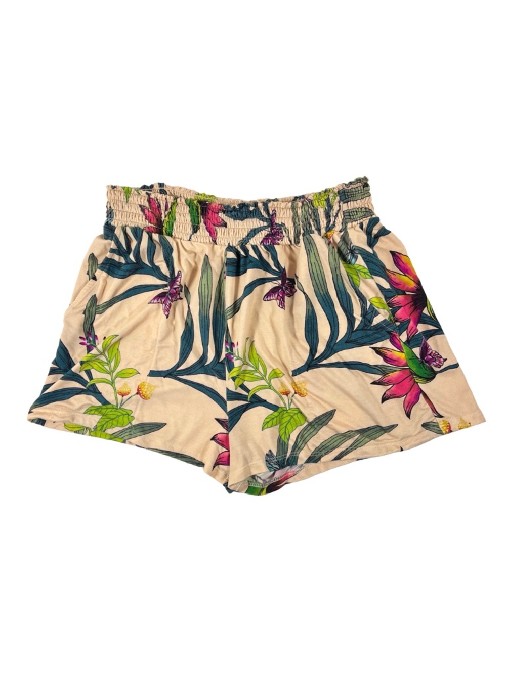 Soma Cool Nights Floral Tropical Butterfly Pajama Shorts, size XS